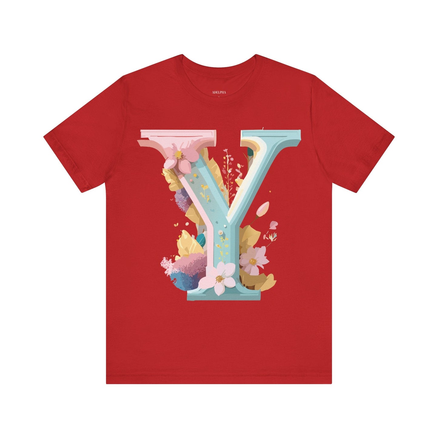 Letter Y Shirt Unisex Graphic Tee Vintage Inspired Artwork Adelpha Short Sleeve Design