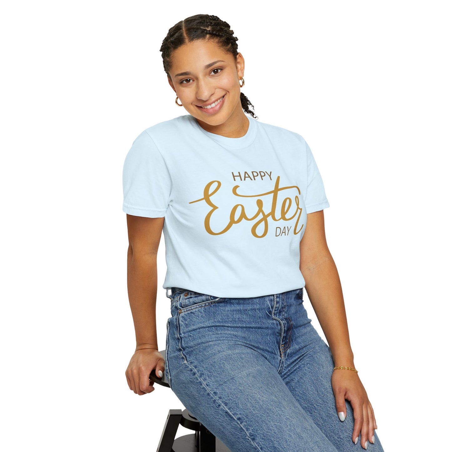 Happy Easter Day T-Shirt, Tee Shirt with Easter Signature, T Shirt with Easter Prints, Tee Shirt with Easter Design