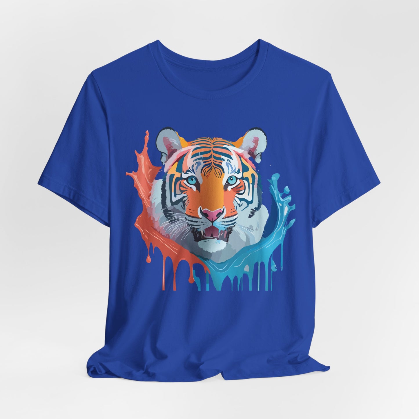 Unisex Tiger Tee, Animal Shirt, Tee Shirt with Tiger, Art T-Shirt, Animal Tees, Big Cat Shirt, Art Design T-Shirt 5