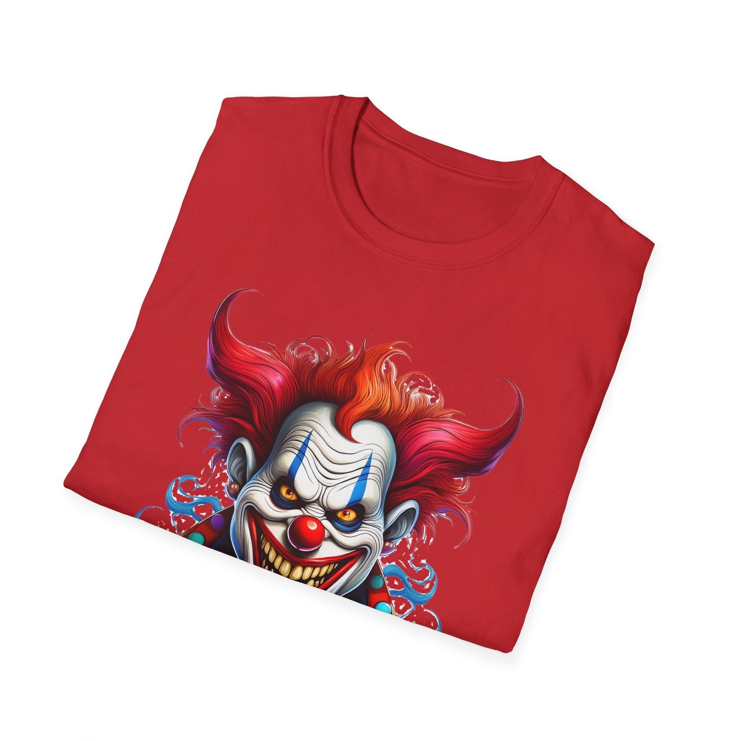 Clown Shirt Unisex Tee Circus Shirt Funny Man Shirt Scary Man Tee 100 Percent Cotton Gildan 64000