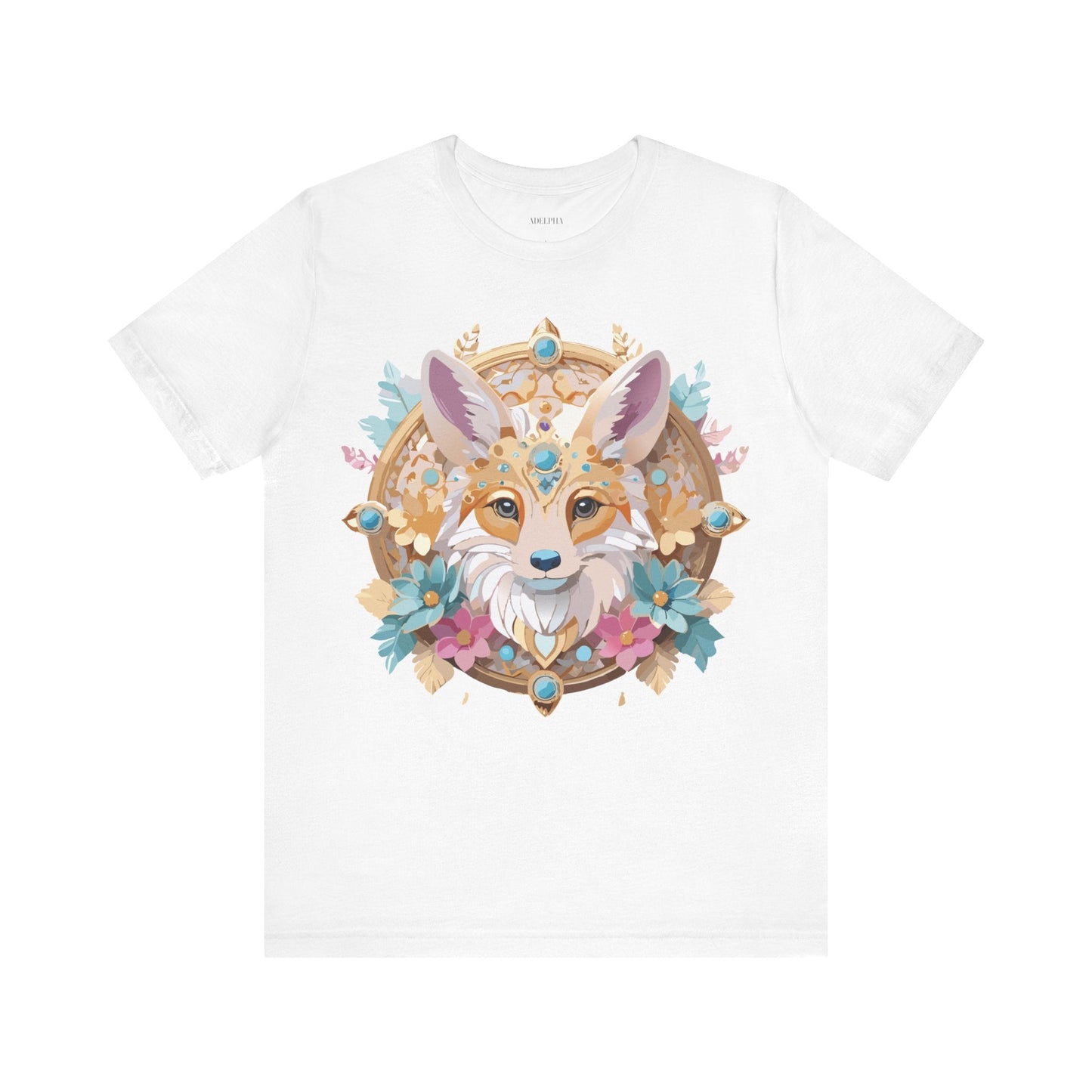 Adelpha Medallion Graphic Tee Unisex Short Sleeve Vintage Inspired Art Design Shirt