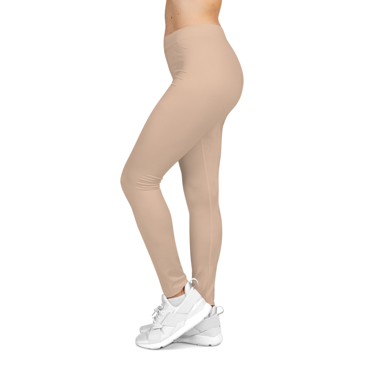Desert Sand Tan Color Women's Poly-Span Casual Leggings XS-2XL
