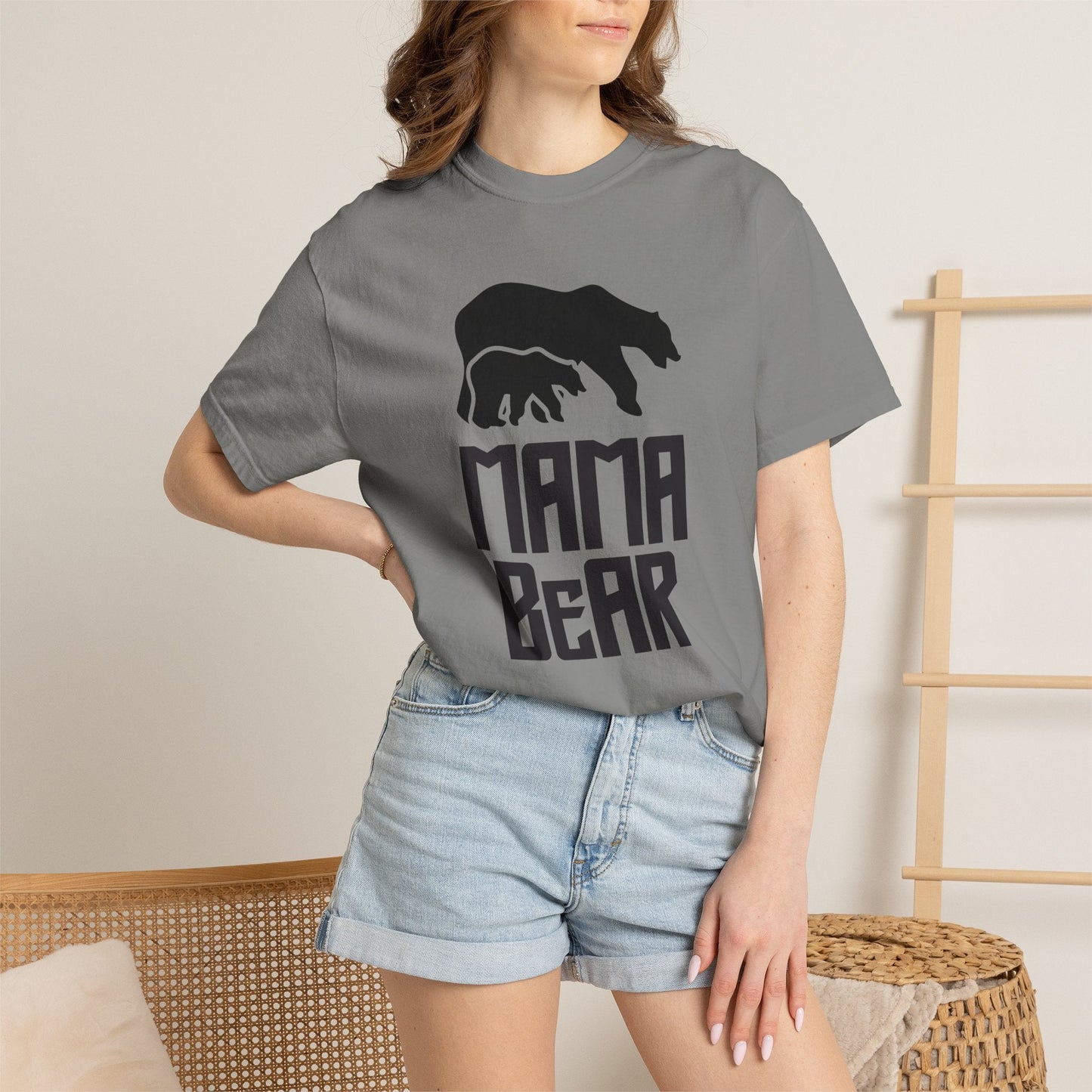 Mama Bear Mom T-shirt Mother's Day Mama Tee Unisex Comfort Colors Garment-Dyed Cotton h12