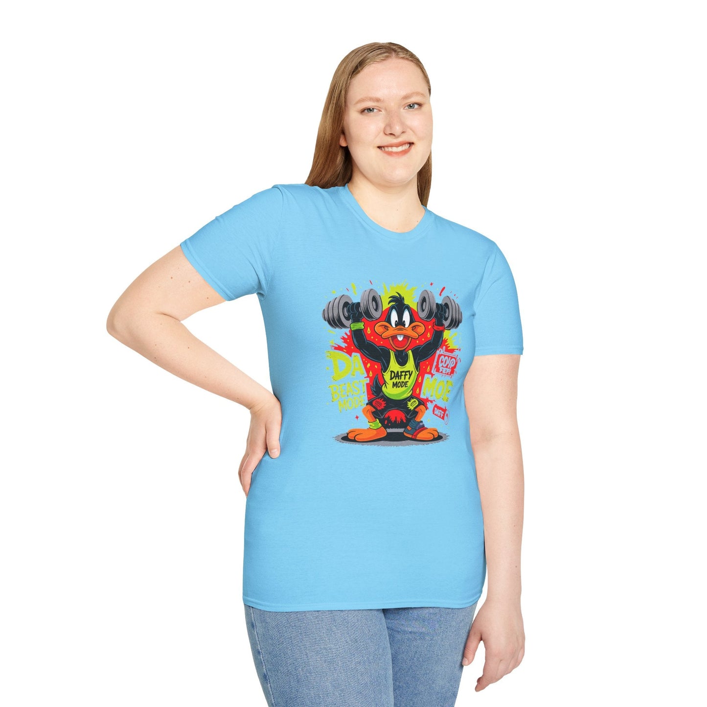 Unisex Cartoon T Shirt With Animation Design Funny Animals Tee Softstyle Gildan 64000