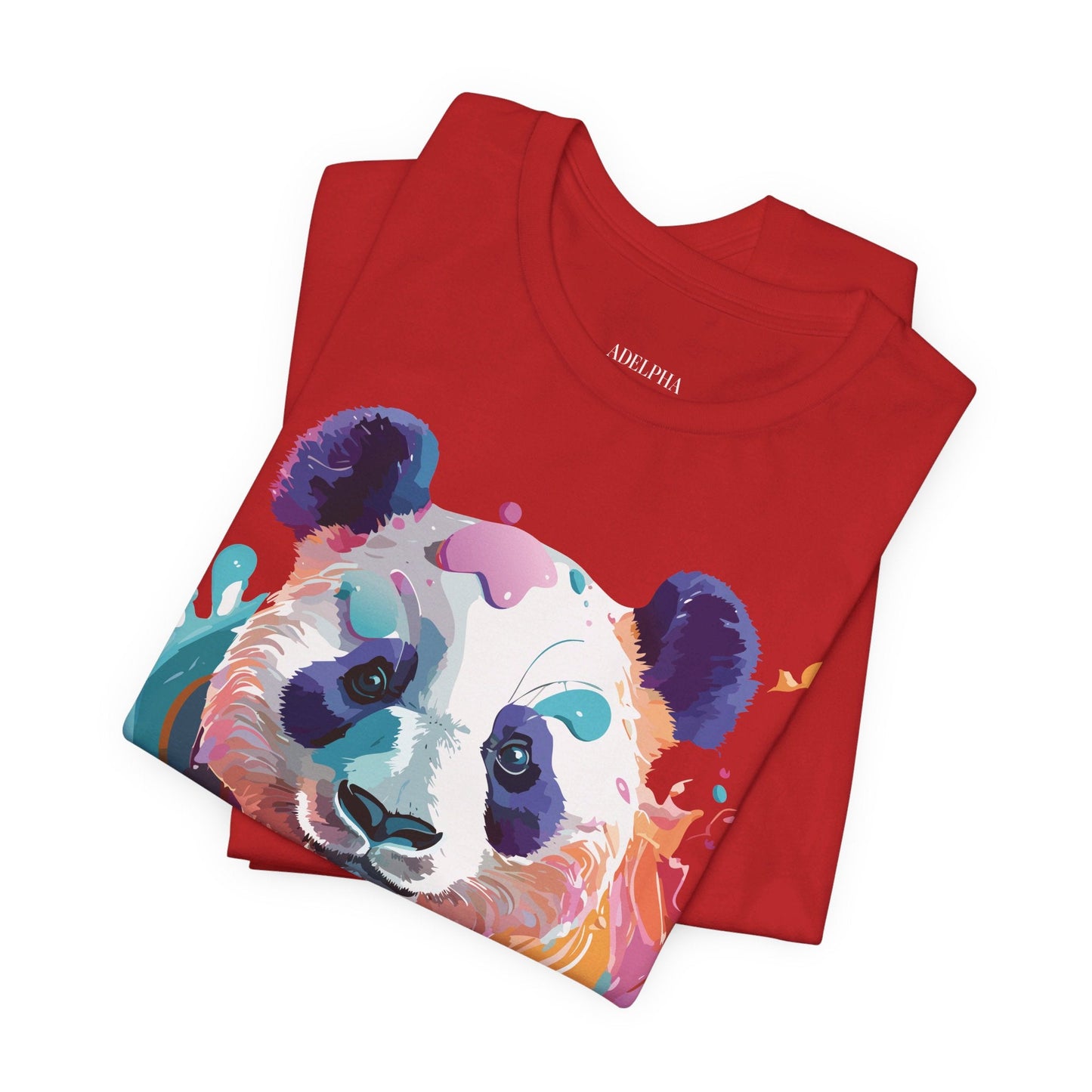 Panda Graphic Unisex 100 Cotton Vintage Art with Animal T-Shirt 12