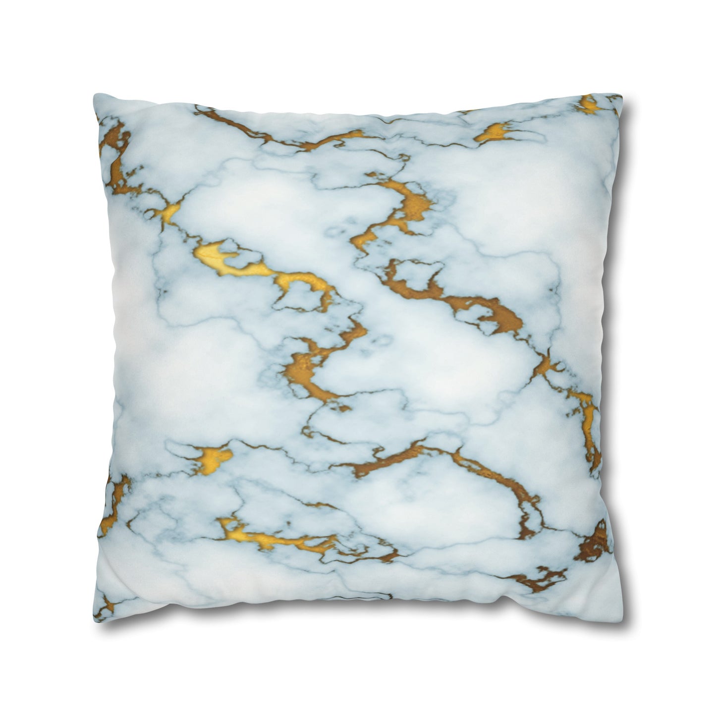 Faux Suede Pillowcase with Abstract print