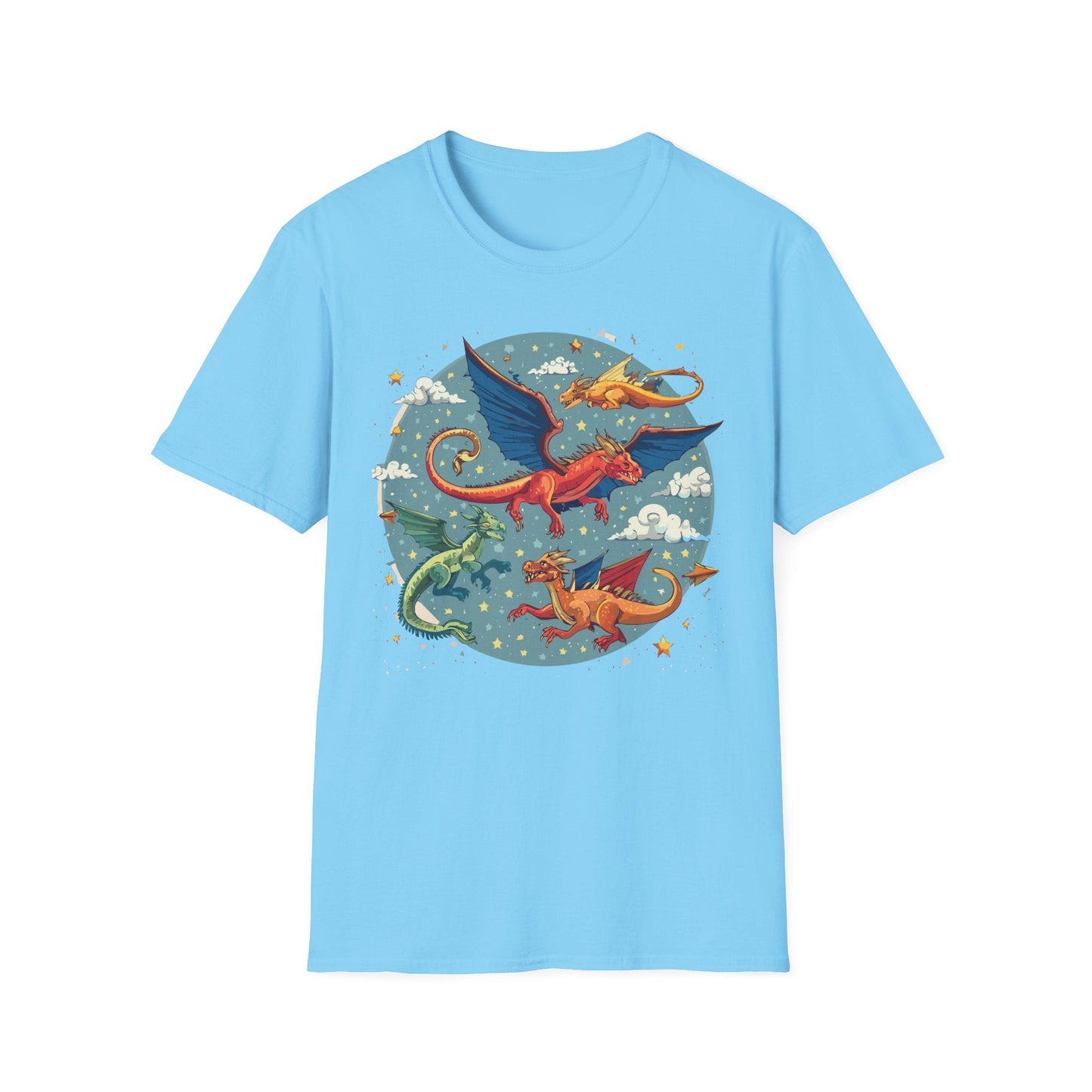Dragon Graphic Unisex 100 Cotton Tee with Animal Artwork Design 12