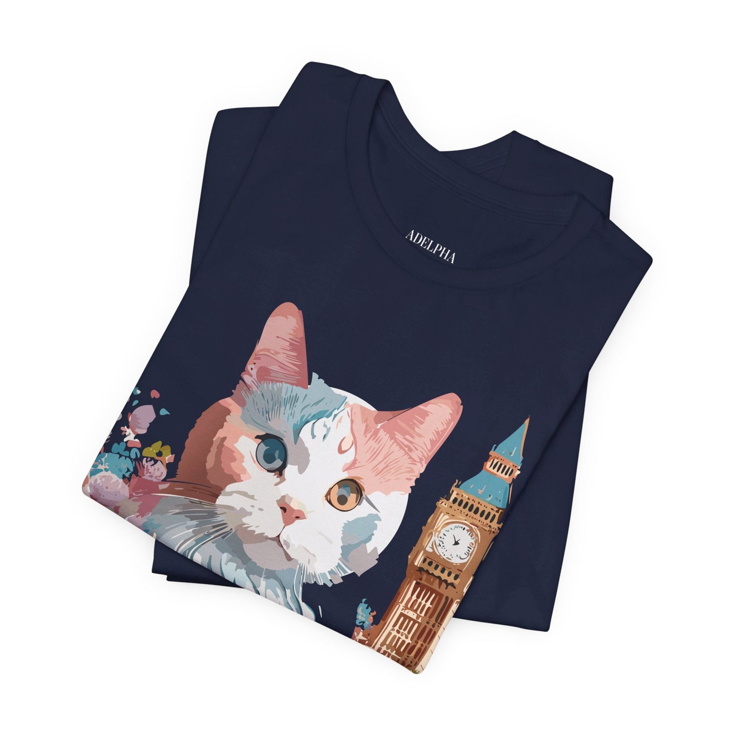 Unisex Cat Graphic Tee With Vintage Inspired Art By Adelpha Brand