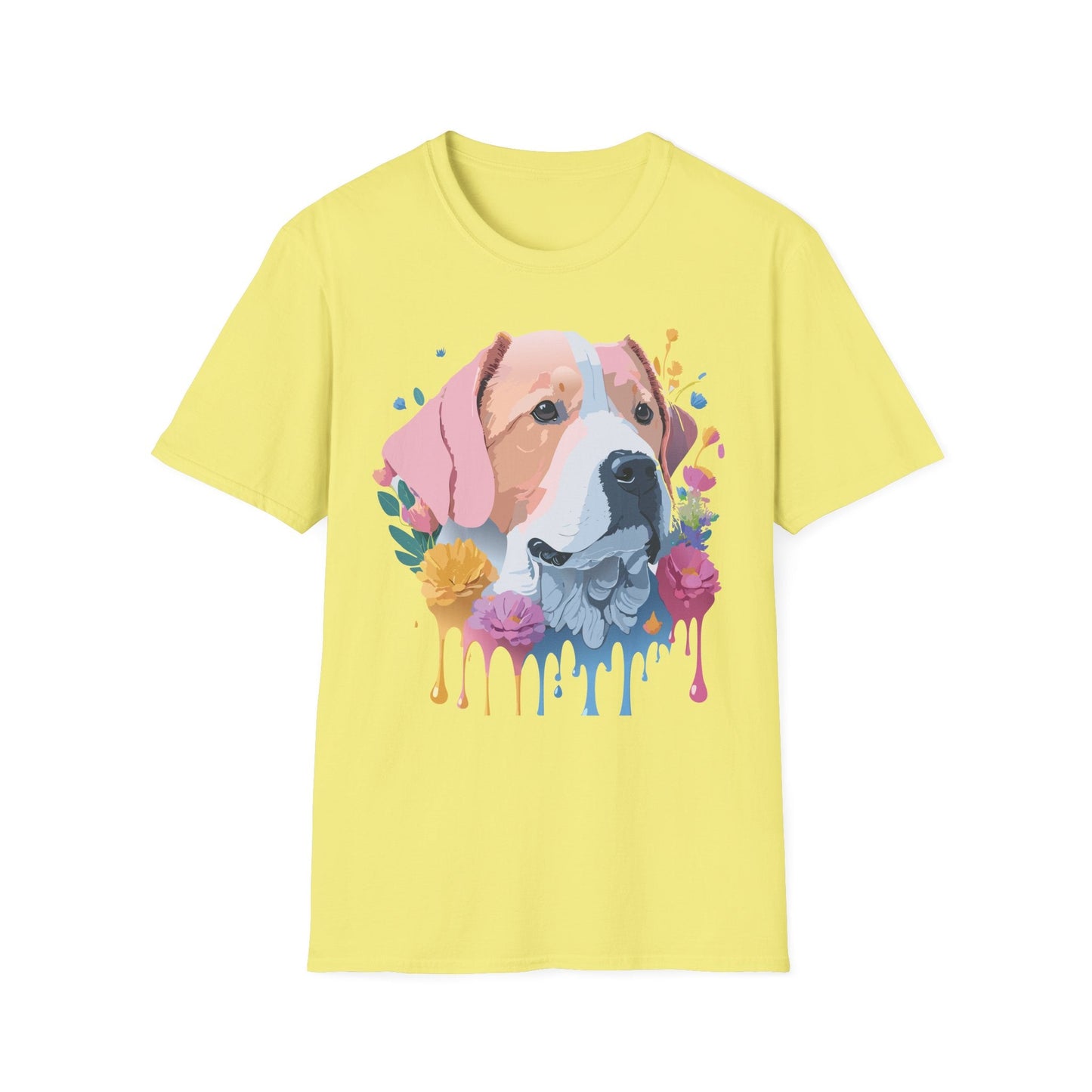 Dog Shirt Unisex Softstyle Cotton Tee 64000 Graphic Animal Print