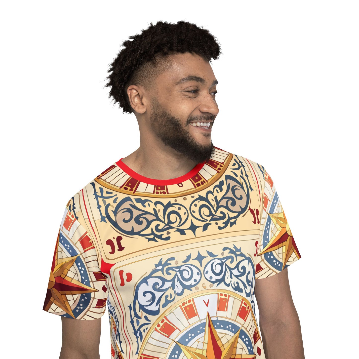 Unisex Poly T-Shirt with Abstract Graphic Design Print