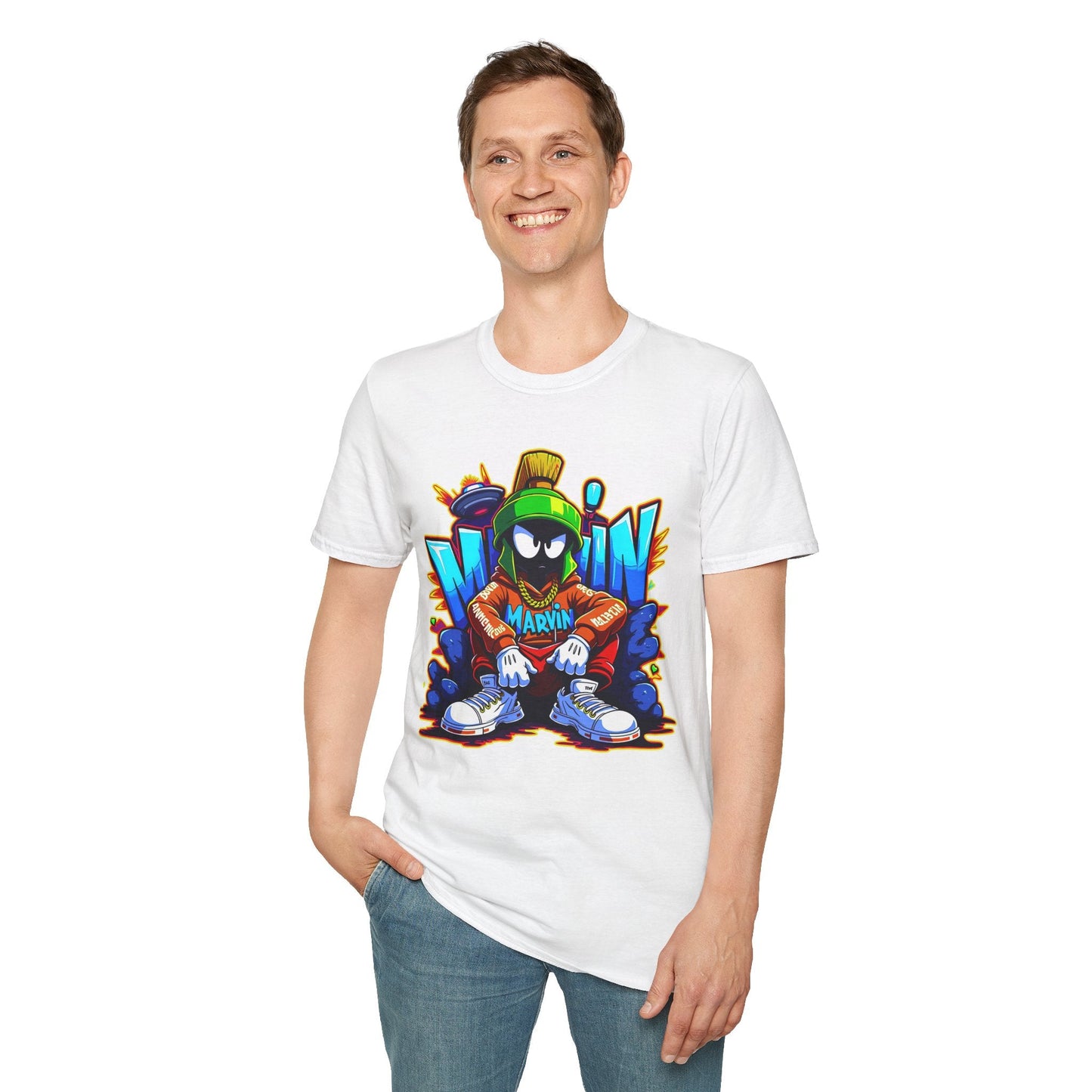 Unisex Cartoon T Shirt With Funny Animals Animation Graphic Gildan Softstyle 64000