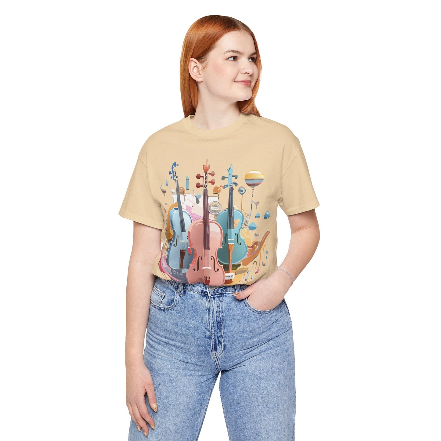 Music Graphic T Shirt Unisex Vintage Inspired Art Tee by Adelpha Premium Jersey Short Sleeve