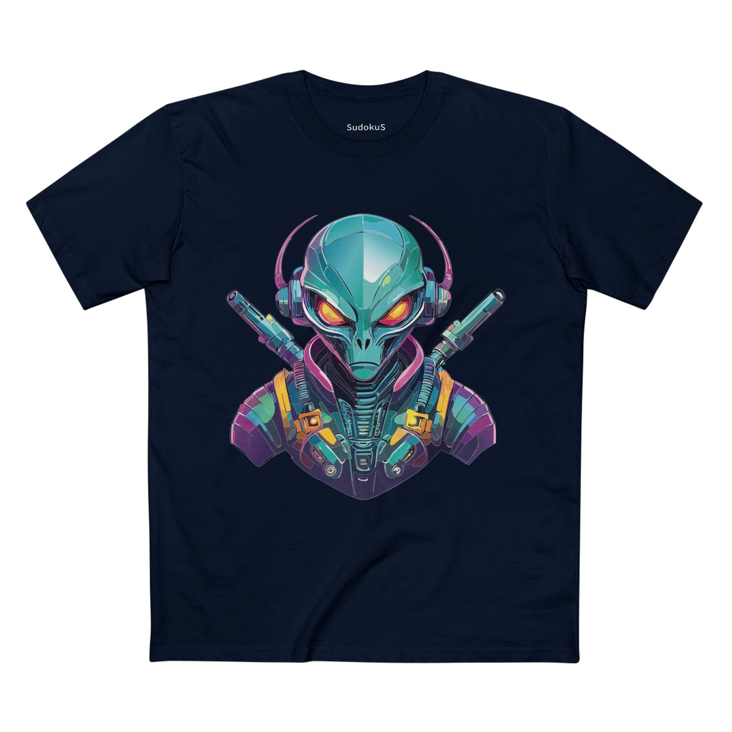 Aliens Graphic Unisex 100 Cotton Staple Tee 6