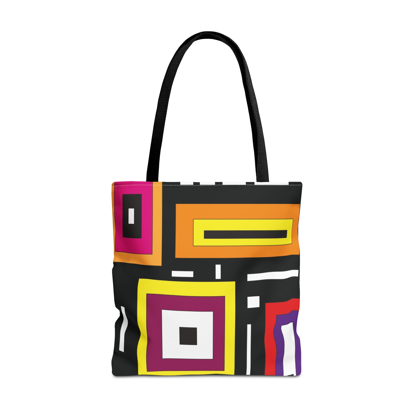 Canvas Bag with Abstract Prints