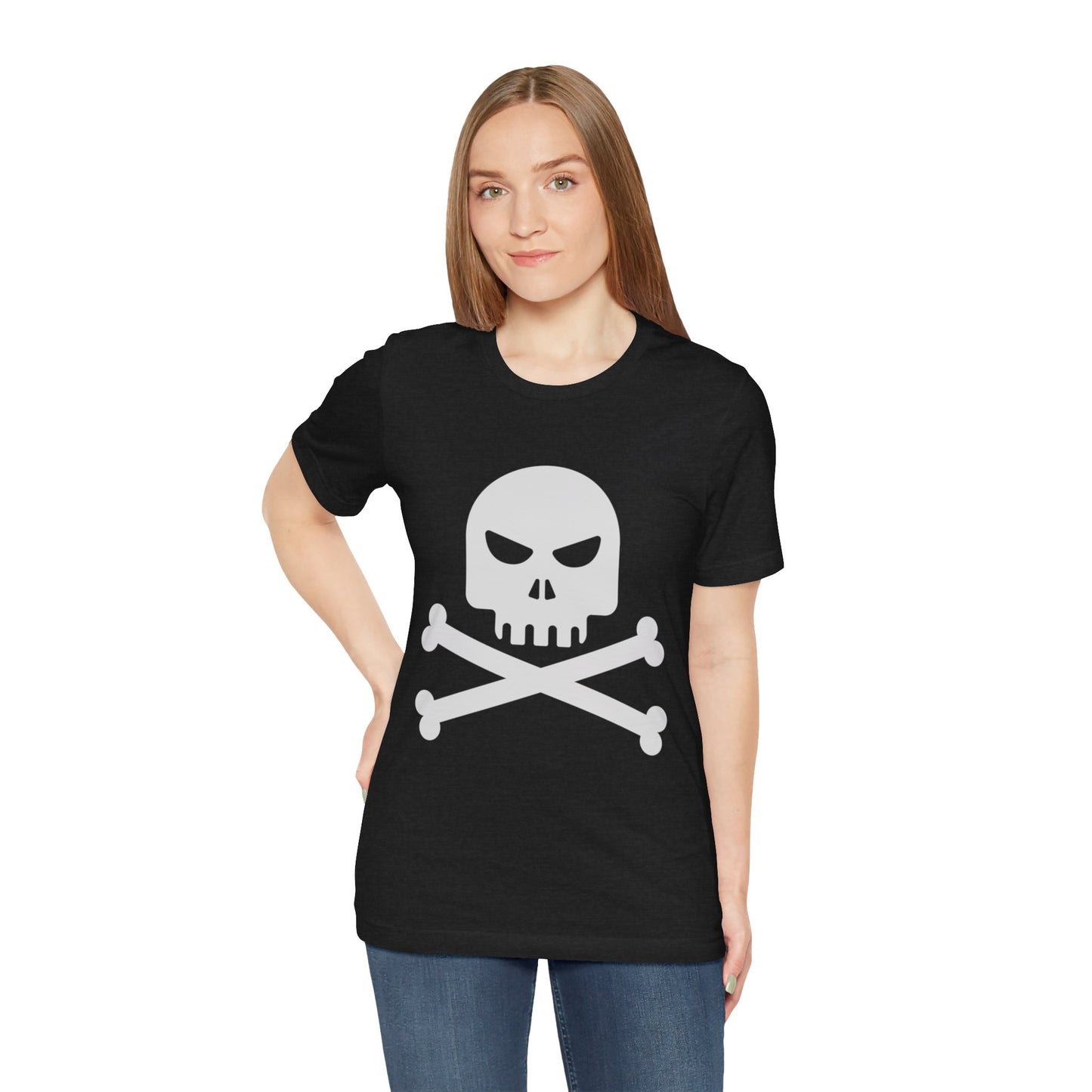 Unisex Cotton Tee Shirt with Skull