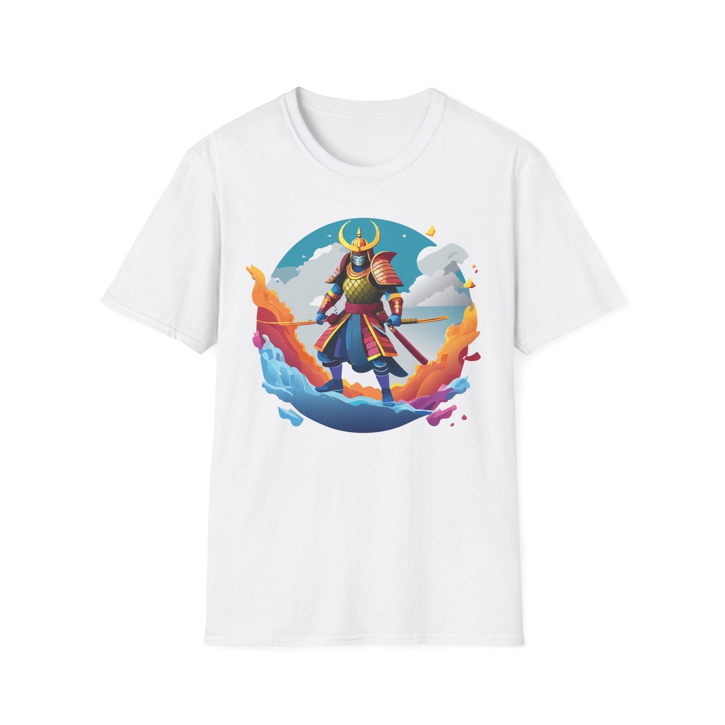Samurai Shirt Unisex Gildan Softstyle 64000 Tee 100 Percent Ring Spun Cotton Lightweight