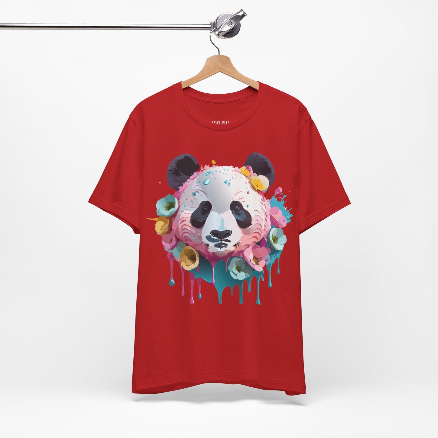 Panda Graphic Unisex 100 Cotton Vintage Art with Animal T-Shirt 5