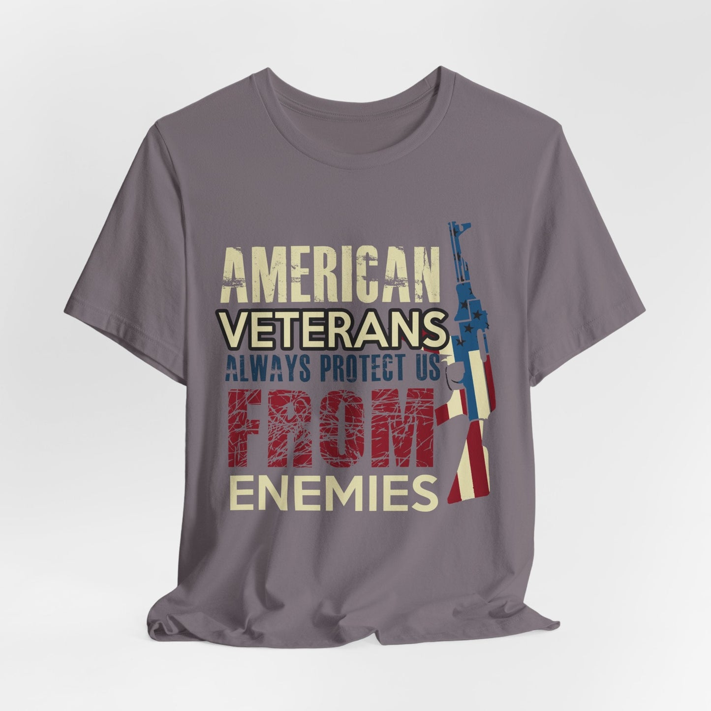 Army Veteran Patriotic Graphic Design Unisex Cotton T-Shirt v44