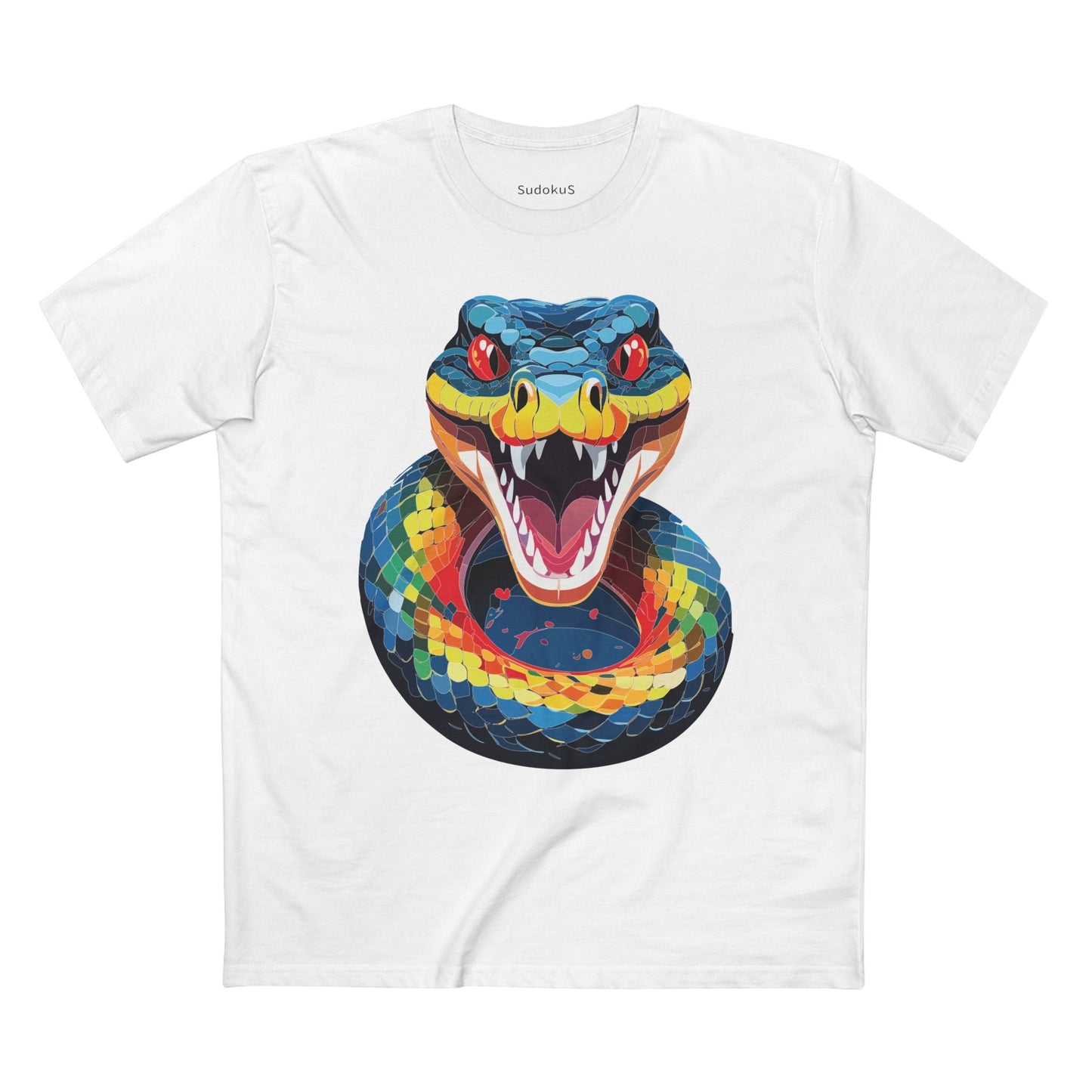 Snake Graphic Unisex 100 Cotton Staple Tee with Animal Design Artwork 1