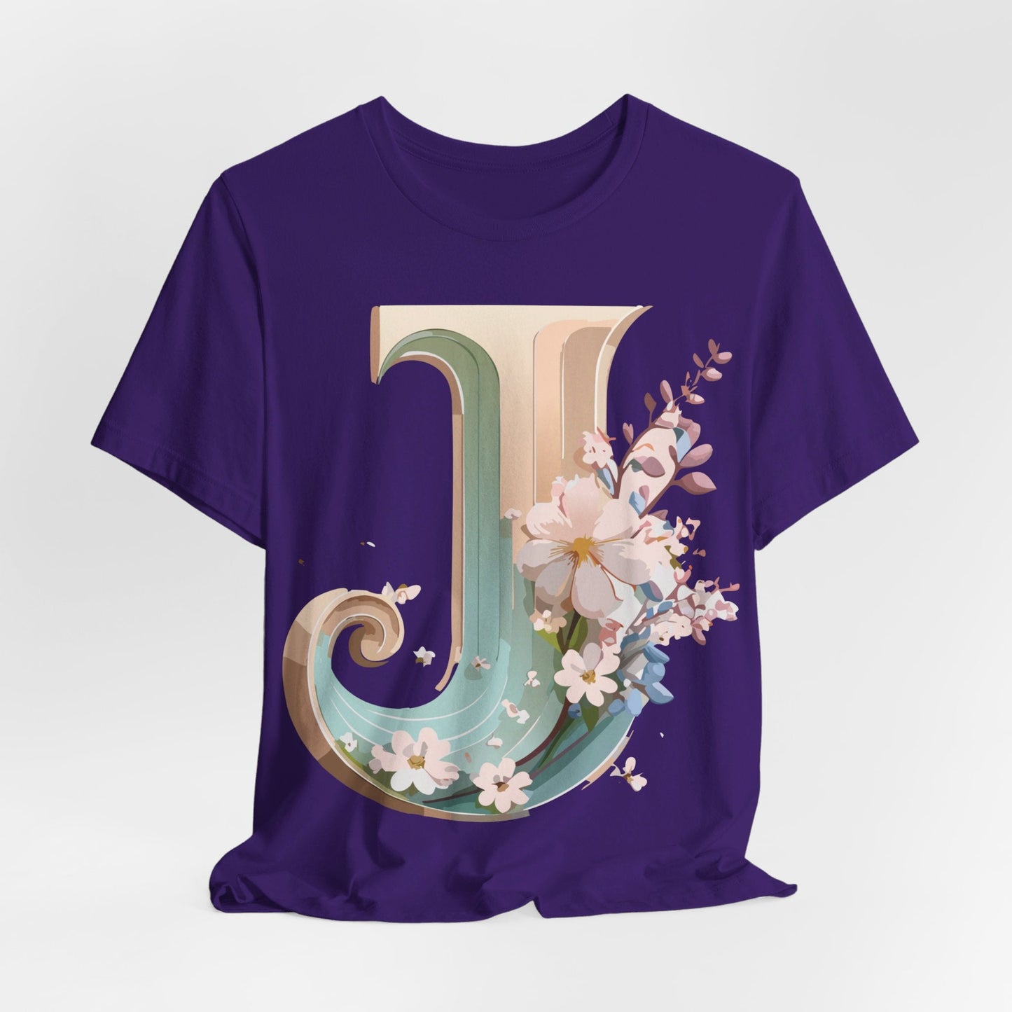 Letter J Graphic Tee Unisex Vintage Inspired Art From Adelpha Short Sleeve Shirt