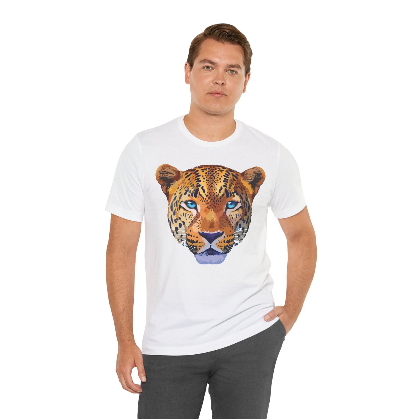 Unisex Animal Print Tee Shirt With Art Design Wild Animals Graphic Tee For Everyday Wear