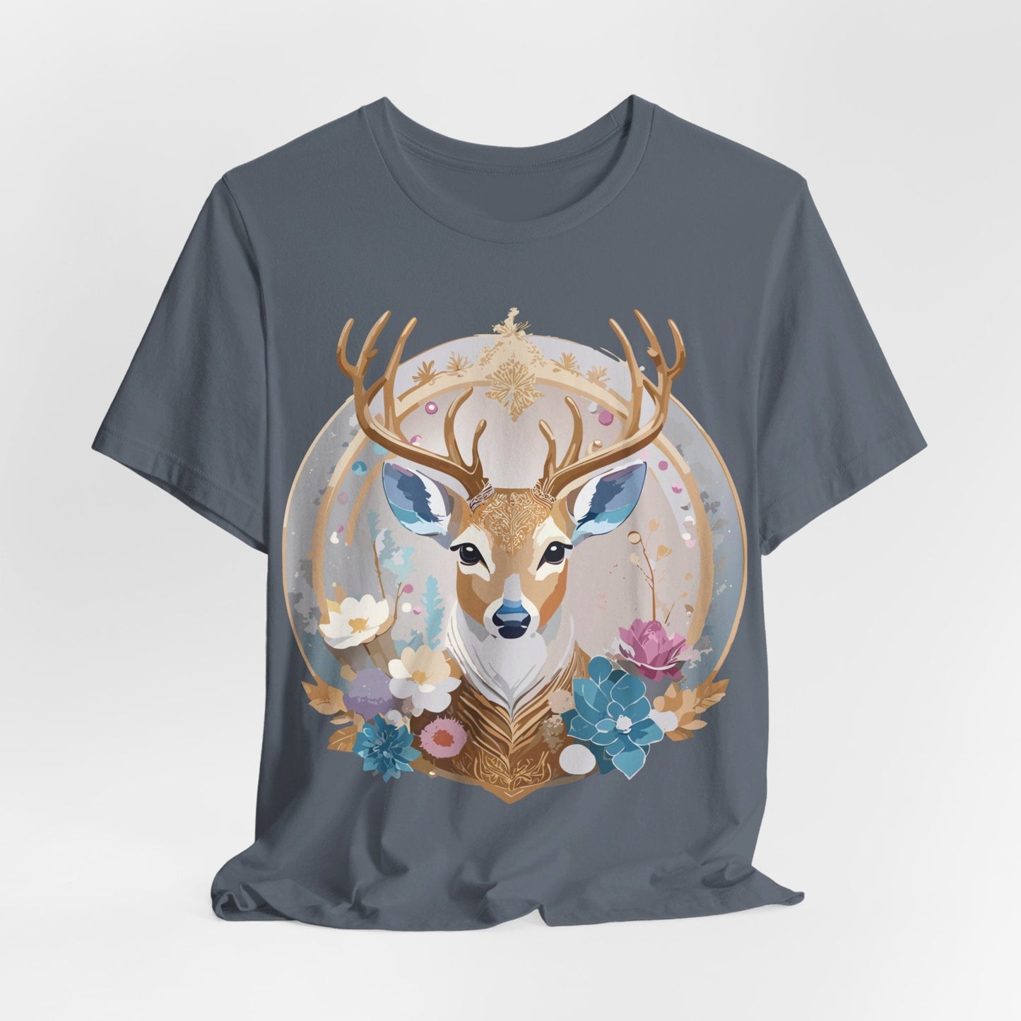 Medallion Graphic Unisex 100 Cotton Vintage Animal Medal Artwork Tee 71