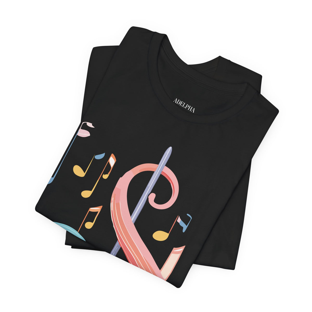 Music Graphic Unisex Cotton Bella+Canvas Tee with Art Design m97