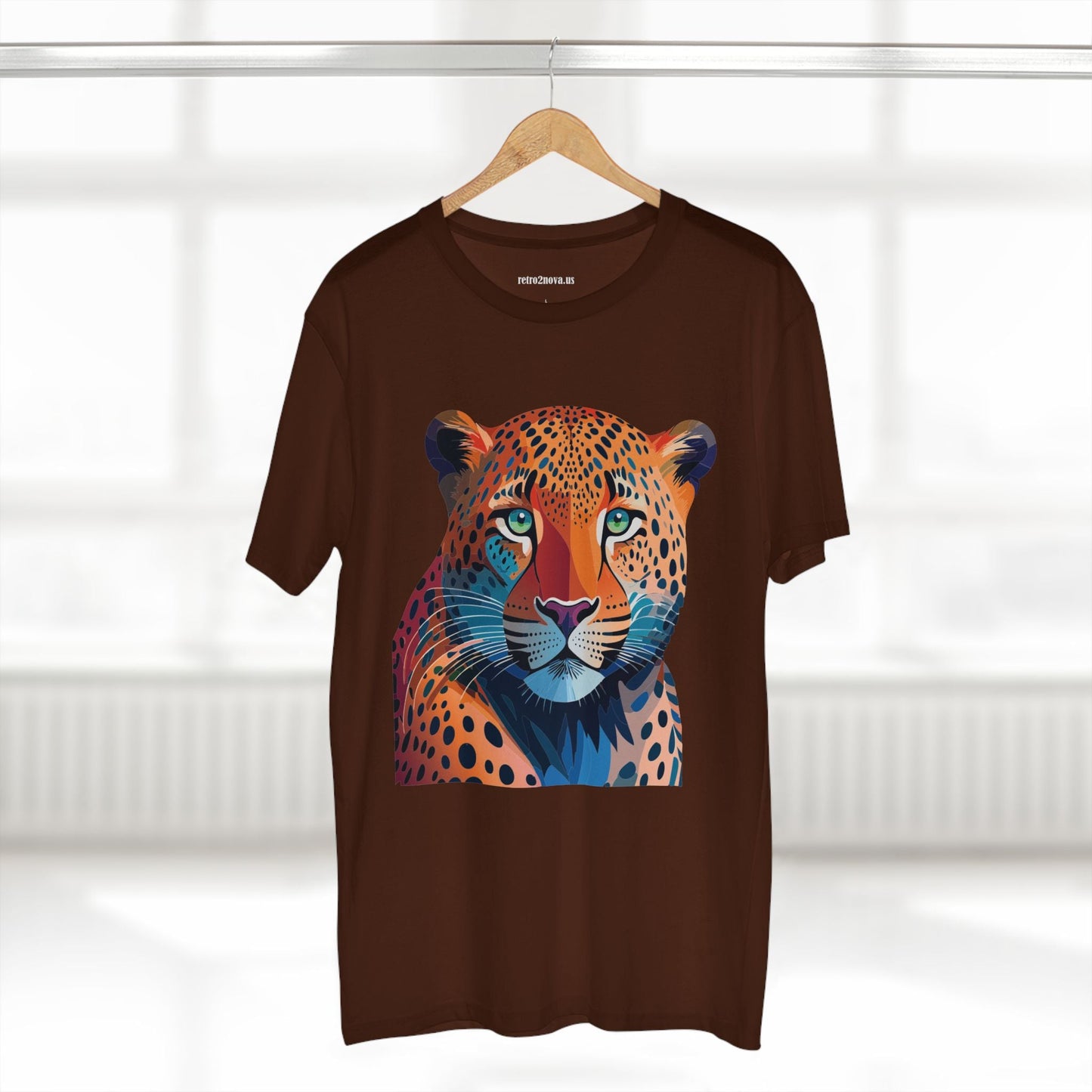 Unisex Cheetah Shirt Premium Cotton Tee With Original Art Design From Retro2Nova Art Collection Soft Breathable Comfort