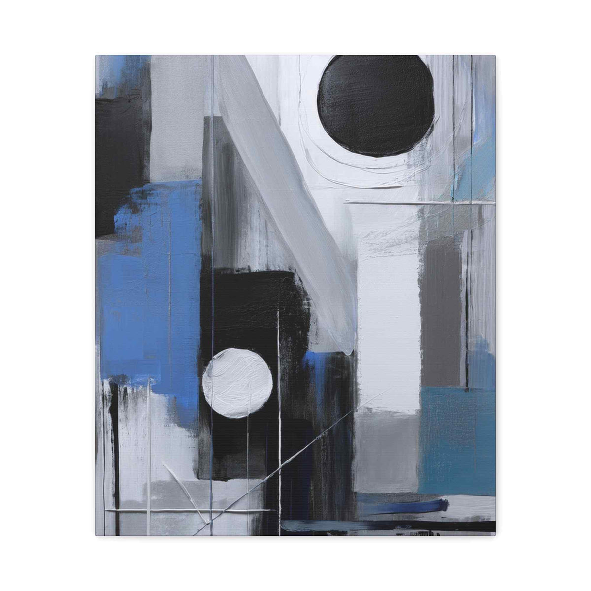 Blue Abstract Painting Print Canvas 20x24,20x30,24x30, 24x32,24x36,30x40, 32x48,36x48,40x60 Pine-Wood Inner Frame ABS-27
