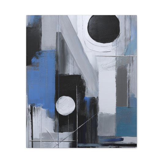 Blue Abstract Painting Print Canvas 20x24,20x30,24x30, 24x32,24x36,30x40, 32x48,36x48,40x60 Pine-Wood Inner Frame ABS-27