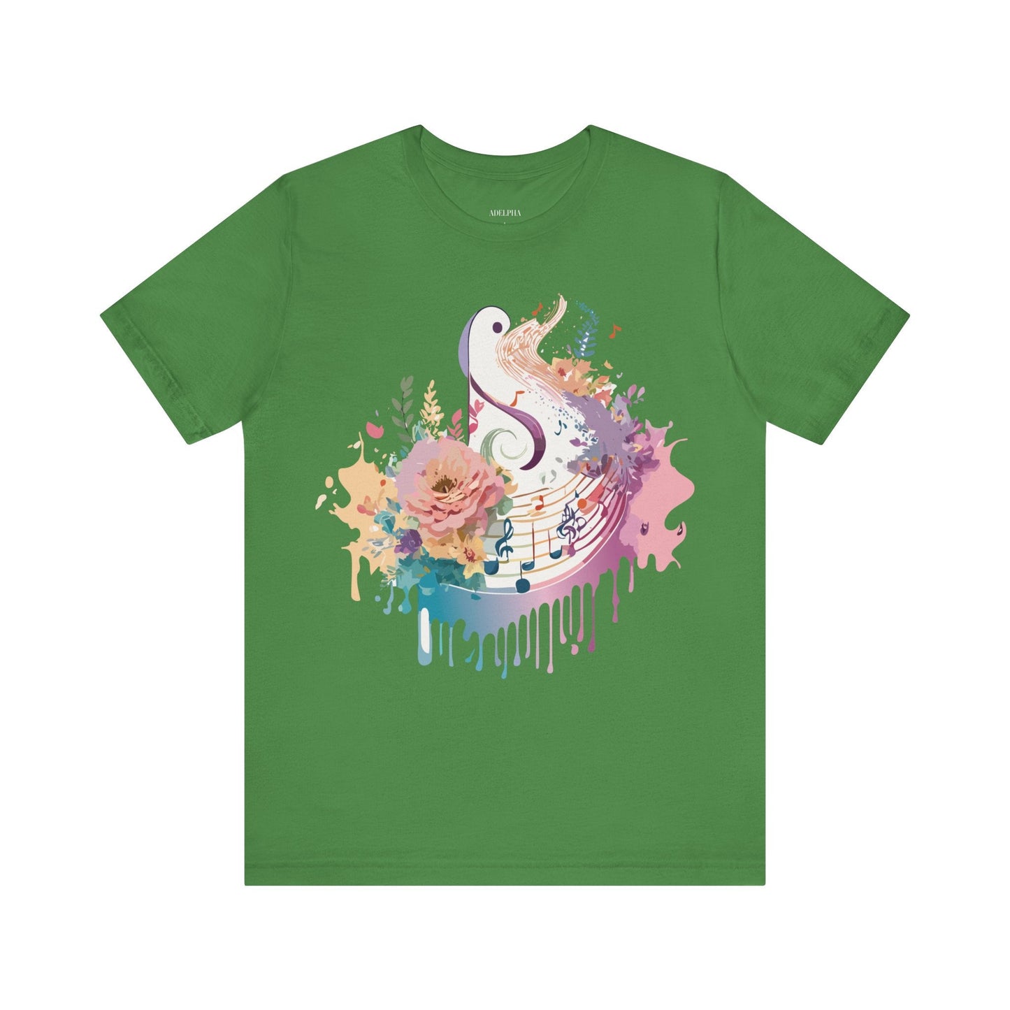 Adelpha Graphic Tee Unisex Short Sleeve Vintage Inspired Artwork Music Theme T Shirt