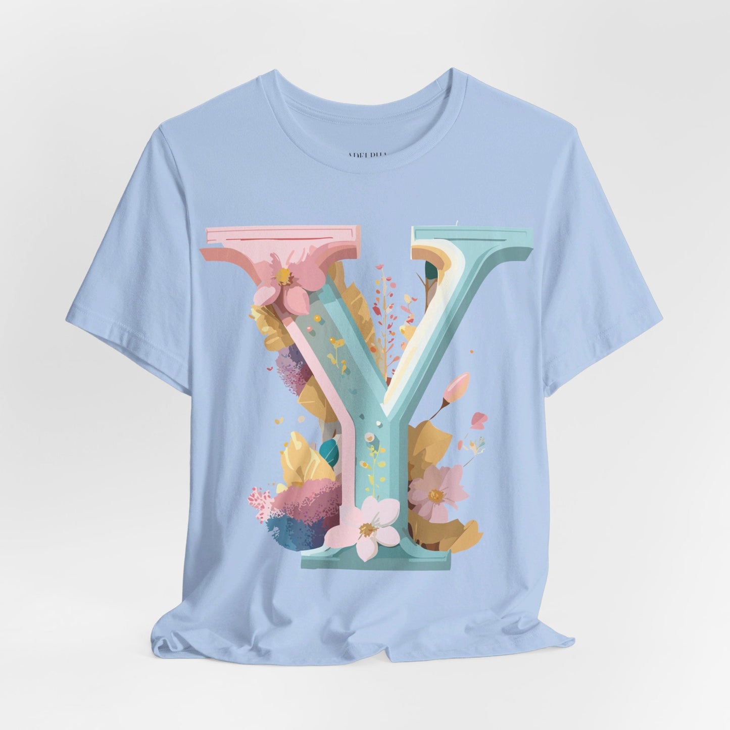 Letter Y Shirt Unisex Jersey Graphic Tee By Adelpha Vintage Inspired Art Short Sleeve Premium
