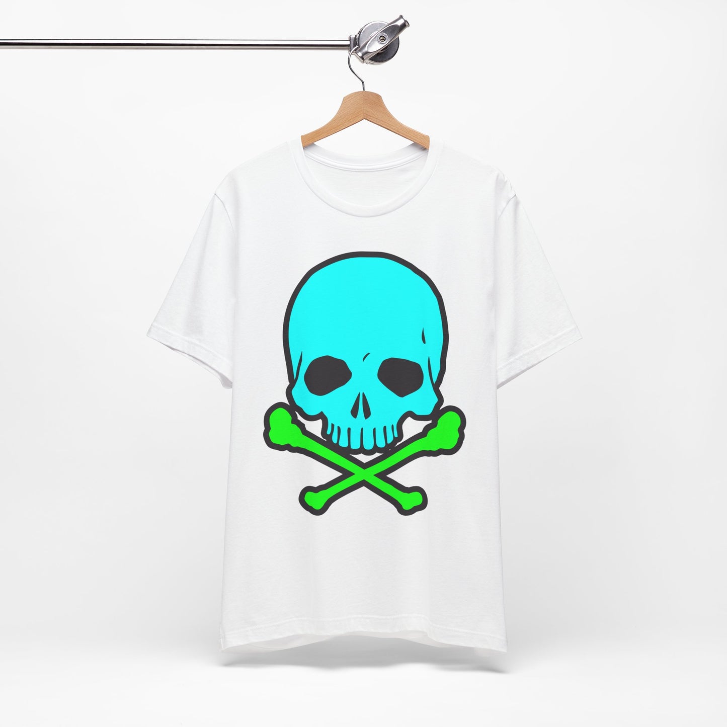 Blue Skull Graphic Design Tee, Skull Shirt, Vintage Tees, Art Design T-Shirt, Vintage Graphic Tee, Art Shirts with Skulls
