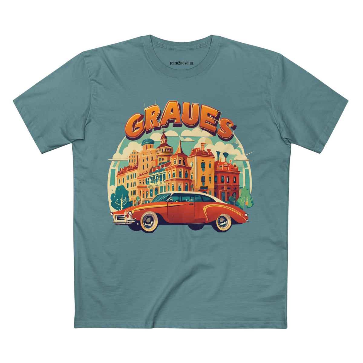 Retro Car Vintage Graphic Tee Staple Unisex 100 Cotton Tee Shirt - RC-25