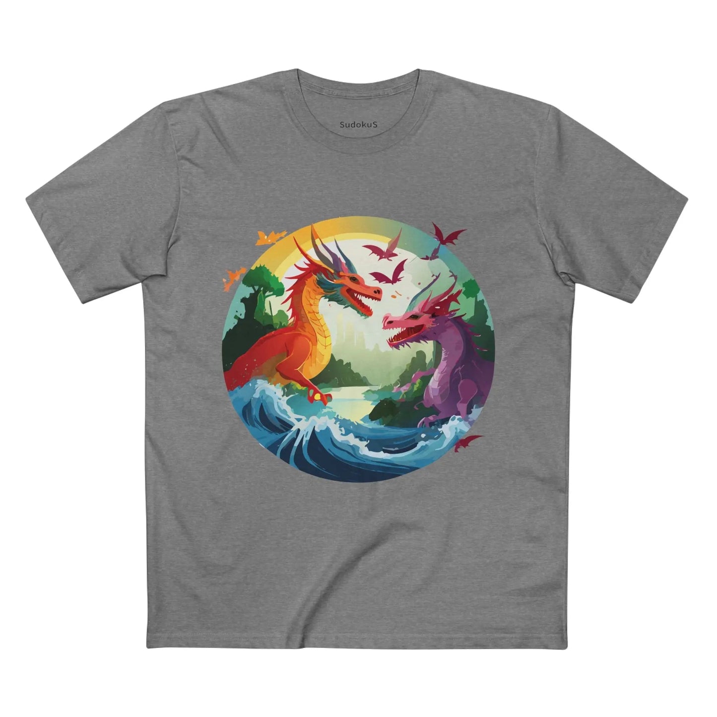Dragon Graphic Unisex 100 Cotton Staple Tee 16