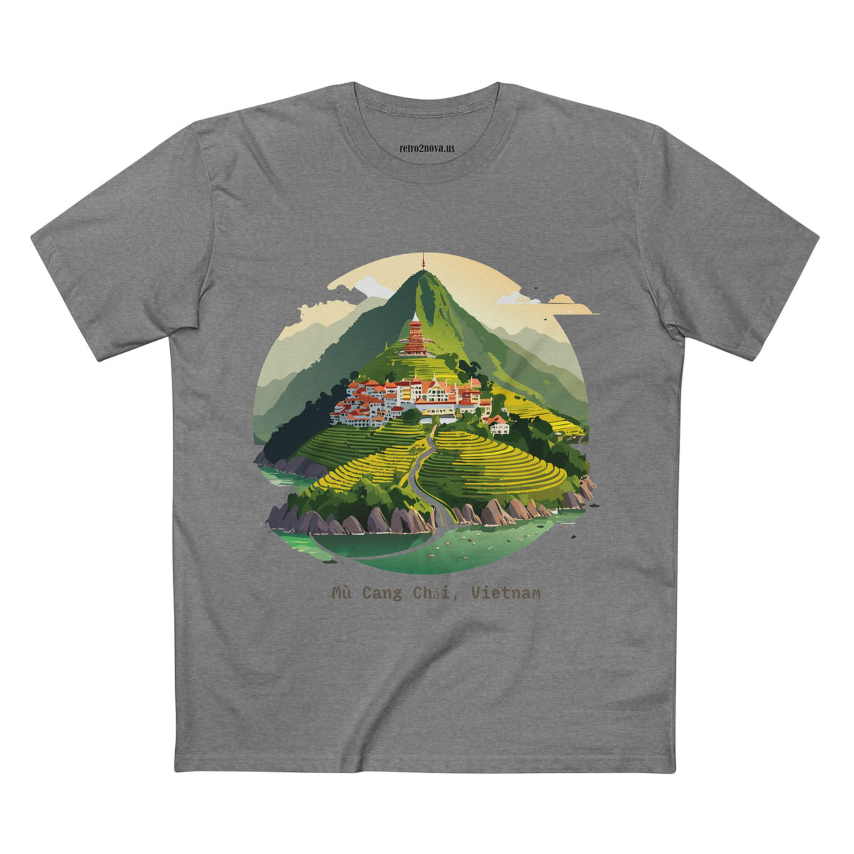 Mu Cang Chai Vietnam landscape tee | Sapa rice terraces mountain village