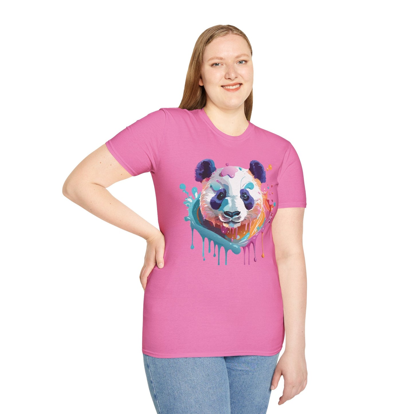 Panda Shirt T Shirt Softstyle 64000 Gildan 100 Percent Ring Spun Cotton Comfortable Animal Tee