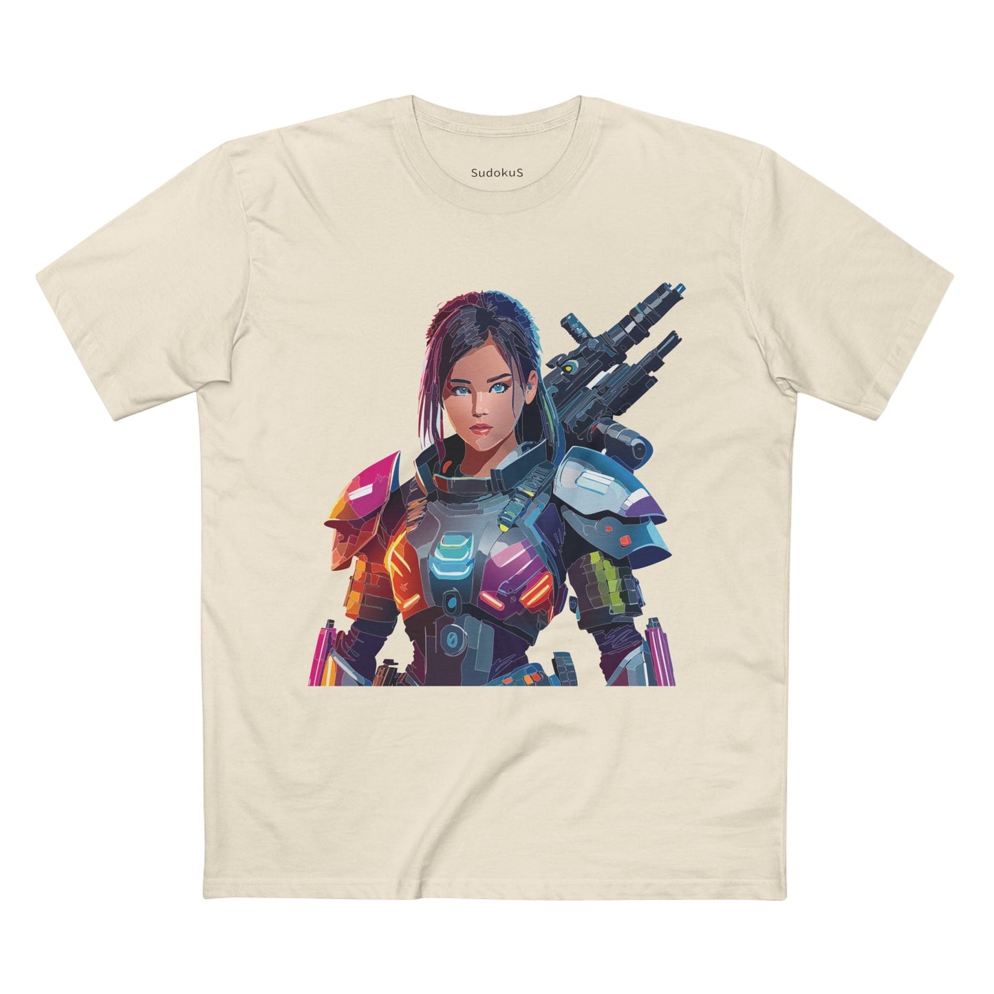 Army-woman Graphic Unisex 100 Cotton Staple Tee 2