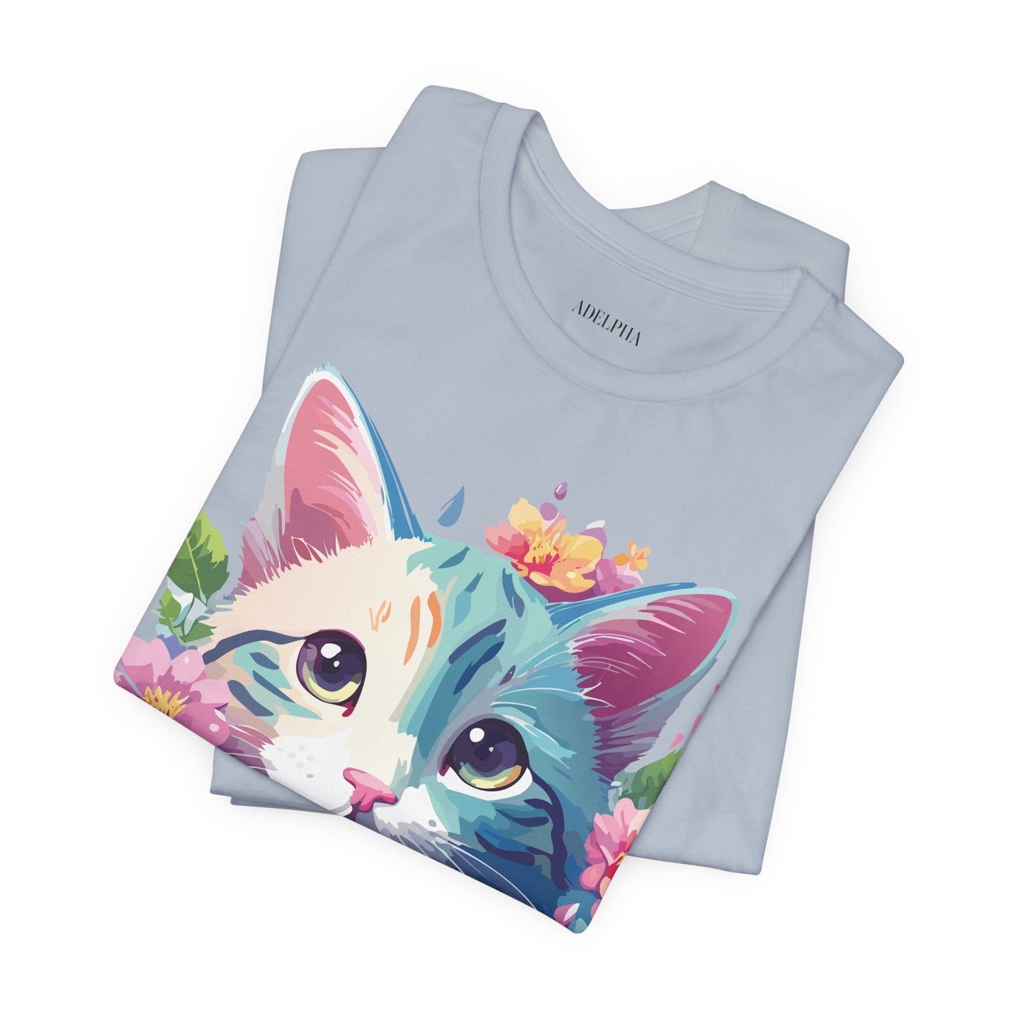 Cat Graphic Tee Unisex Shirt Adelpha Vintage Inspired Short Sleeve