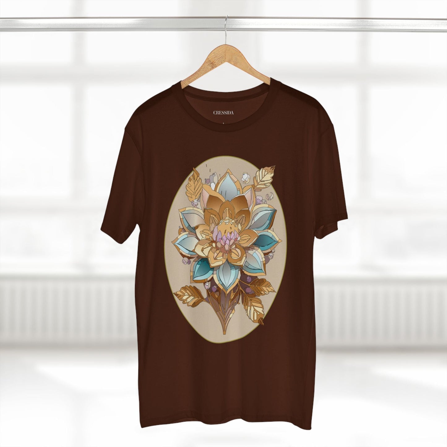 Floral Graphic T-Shirt Unisex 100 Cotton Art Design with Antique Flowers Tee 26