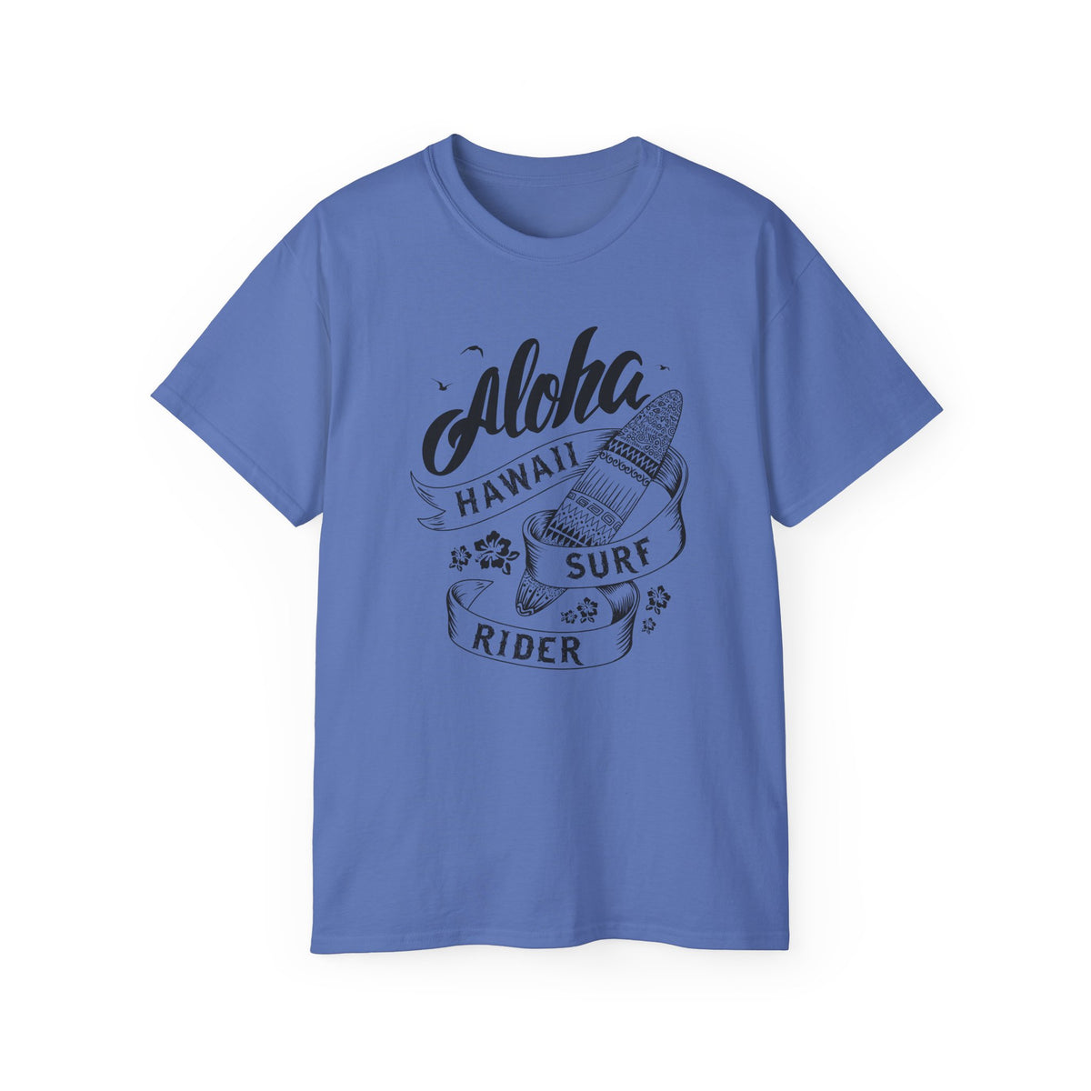 Aloha Hawaii Surf Rider Tee | Surfboard Illustration, Tropical Vibes
