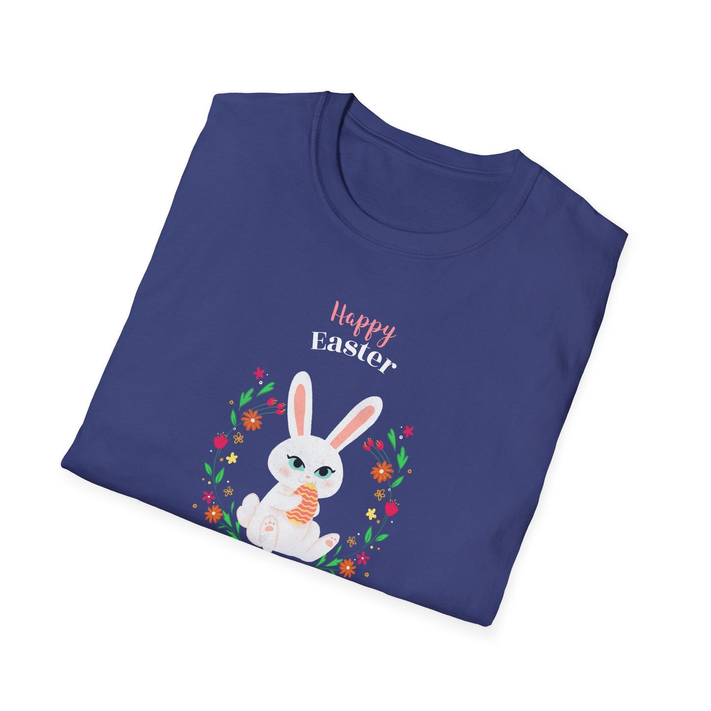 Easter Bunny T Shirt Unisex Gildan Softstyle Tee 100 Percent Ring Spun Cotton Easter Design