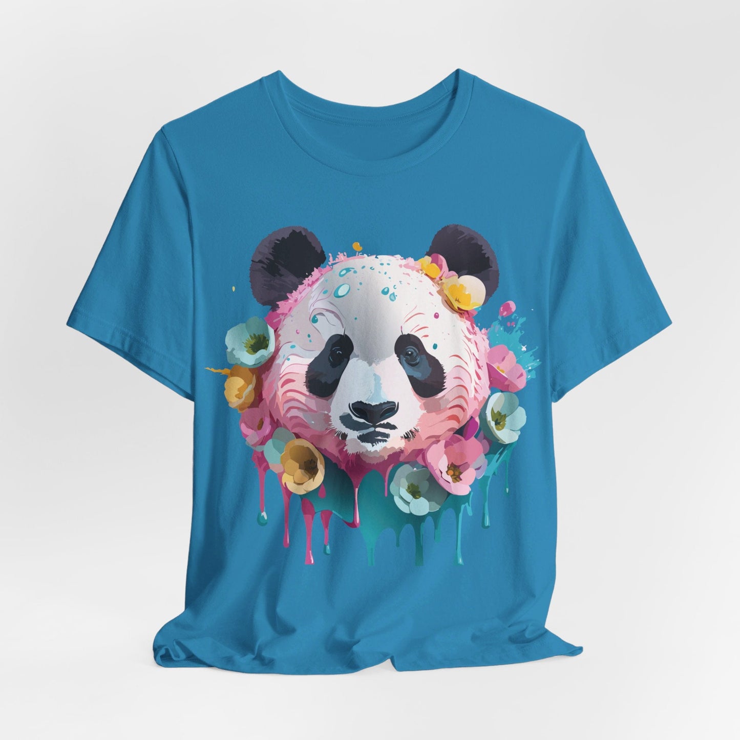Panda Graphic Unisex 100 Cotton Vintage Art with Animal T-Shirt 5