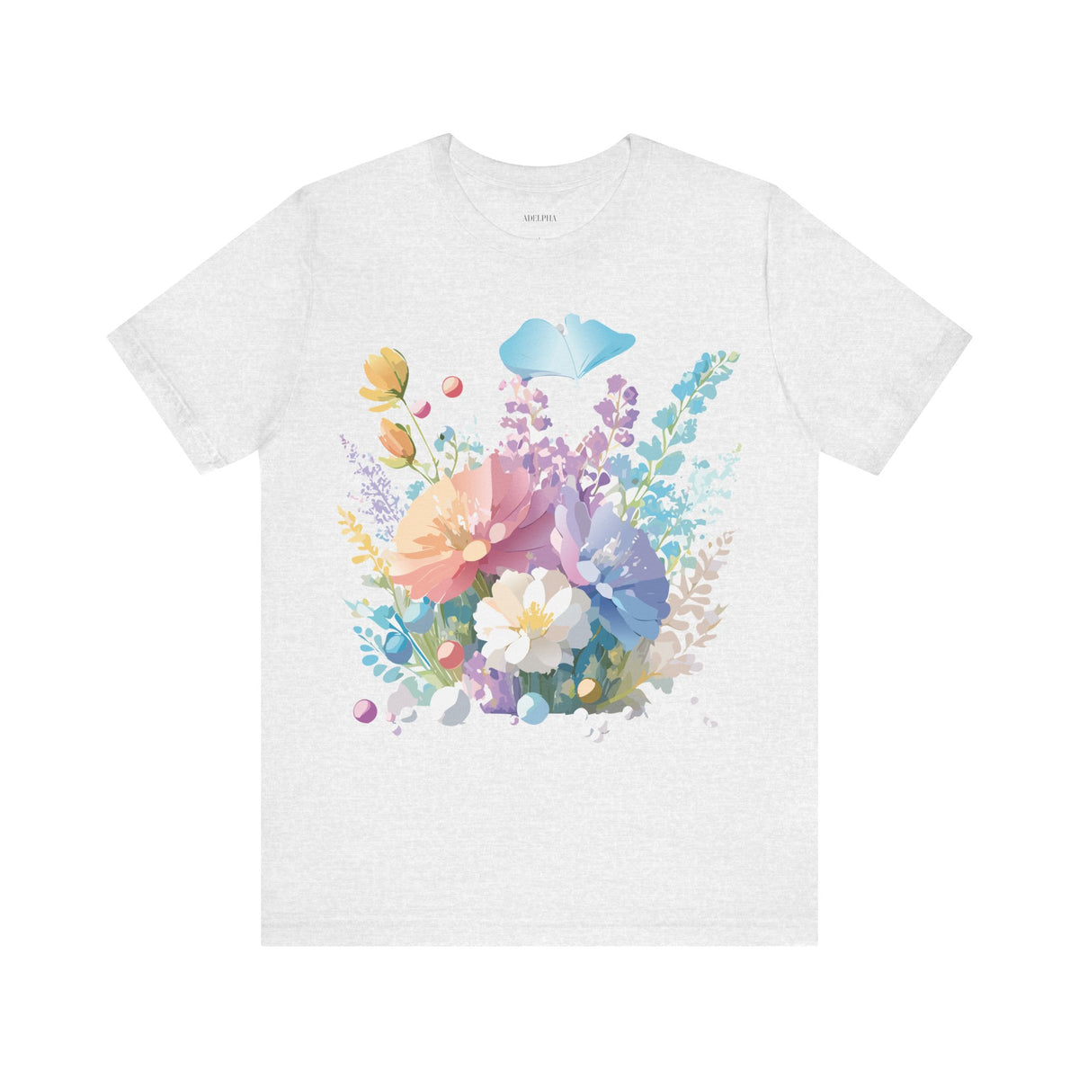 Floral Graphic Tee Shirt - Bella+Canvas Unisex 100 Cotton 1
