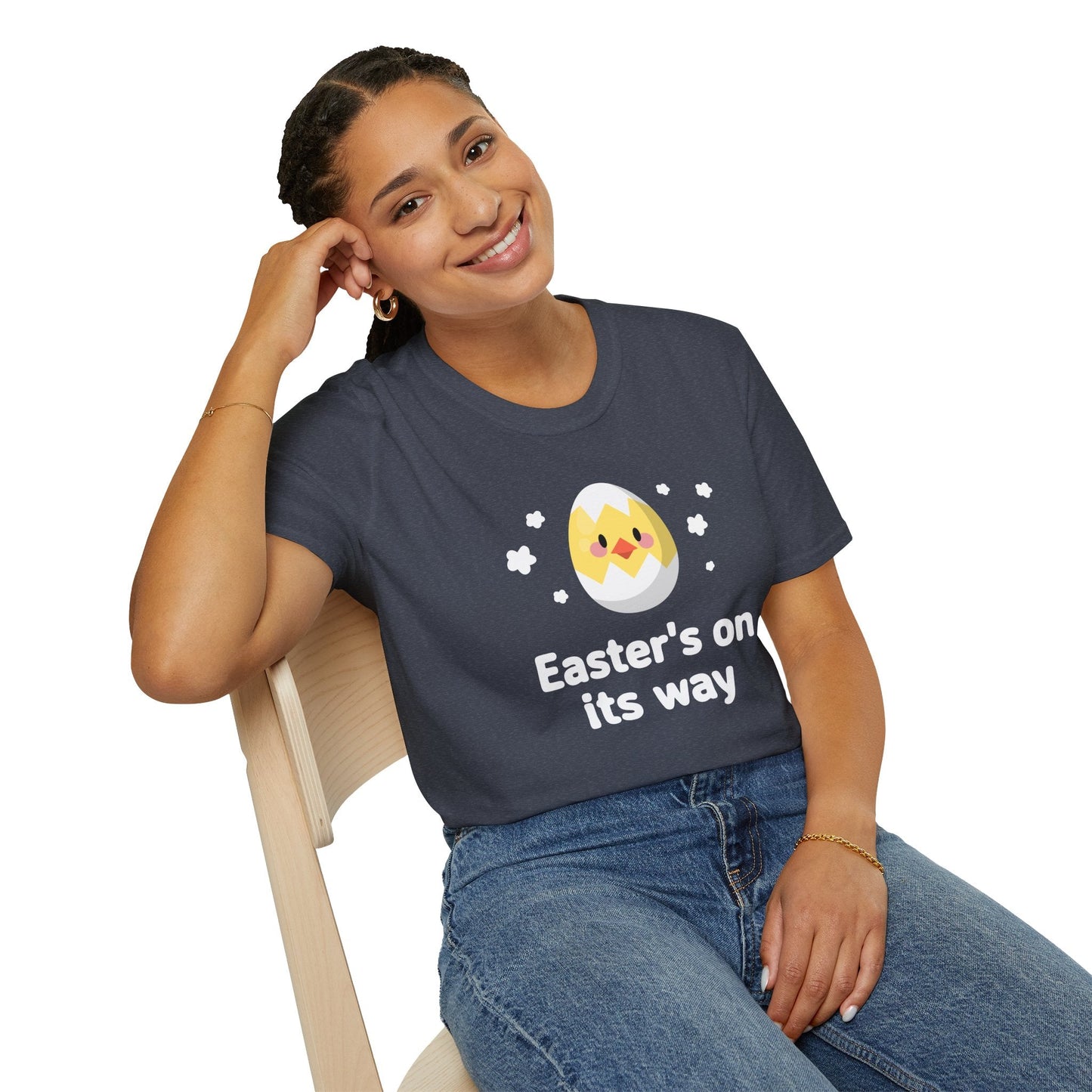 Easter Day T Shirt with Easter Design and Signature Print Unisex Gildan Softstyle Tee One Hundred Percent Cotton