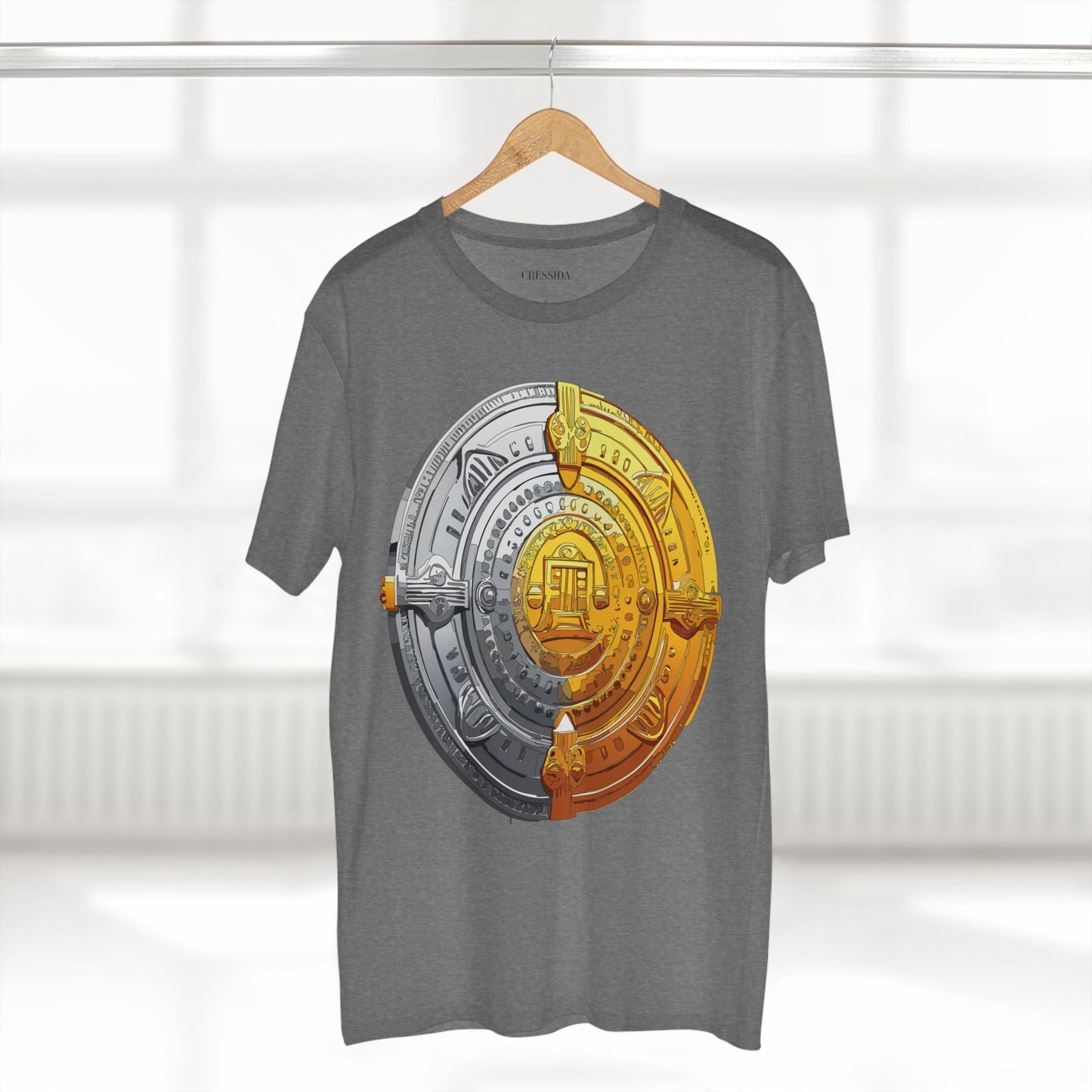 Antique Gold Coin Graphic Design T-Shirt Unisex 100 Cotton With Golden Print Artwork Tee 15