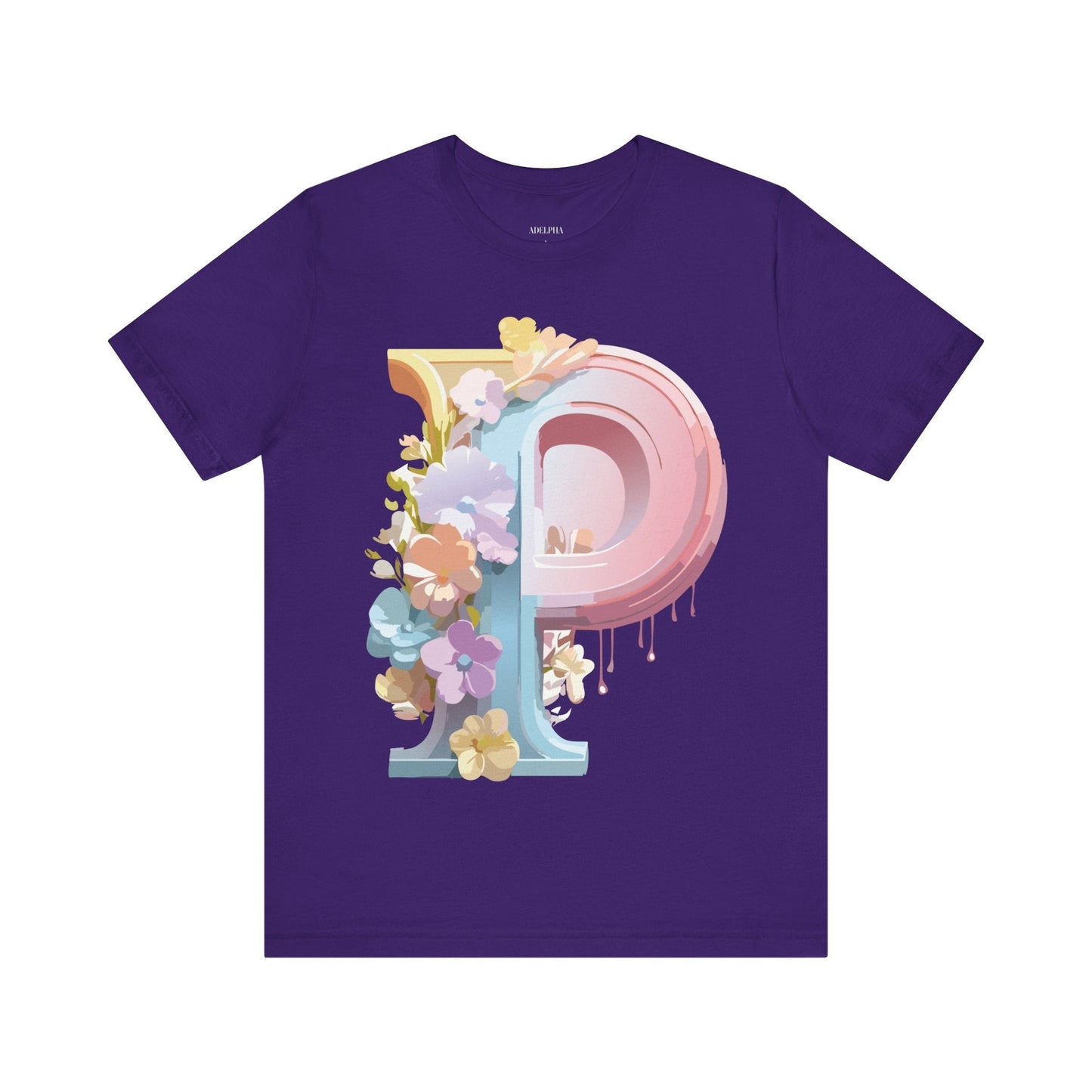Letter P Shirt Graphic Tee Unisex Jersey Short Sleeve Adelpha Vintage Inspired Artwork