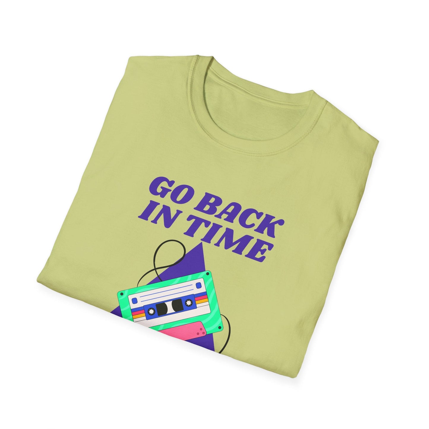 Retro Go Back In Time Cassette T-Shirt Unisex Cotton