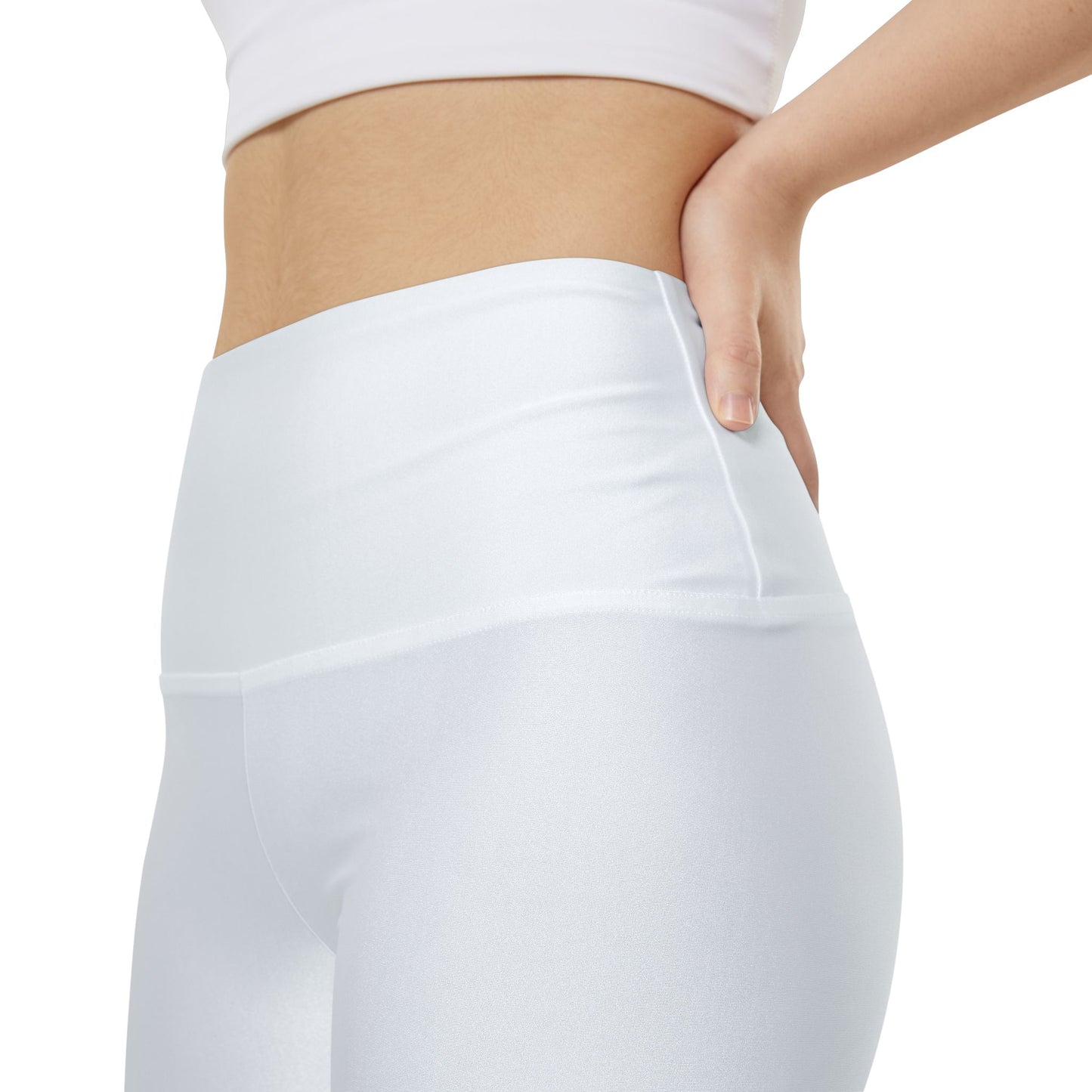 White Smoke Women's Workout Shorts — High-Waist Athletic Biker Shorts (AOP)