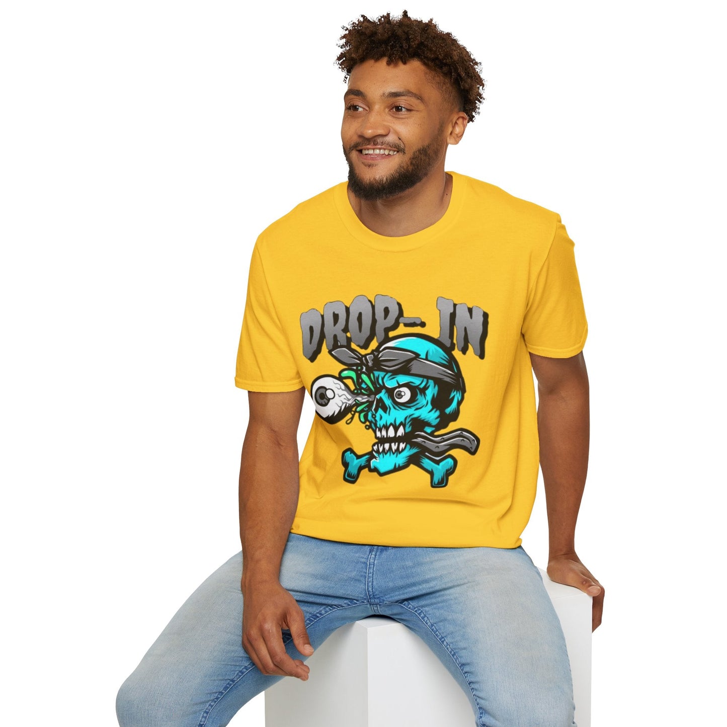 Unisex Skull T Shirt Skeleton Shirt With Skull Artwork Gildan Softstyle 64000 Cotton Tee